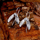 Sycamore Seed Earrings in Silver