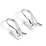 Spider Hook Earrings in Silver