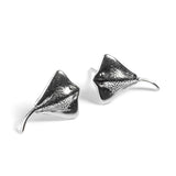 Stingray Stud Earrings in Silver