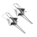 Stingray Hook Earrings in Silver