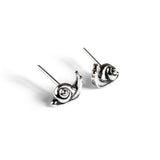 Sweet Snail Stud Earrings in Silver