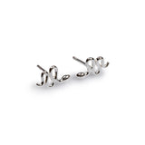 Silver Snake Stud Earrings