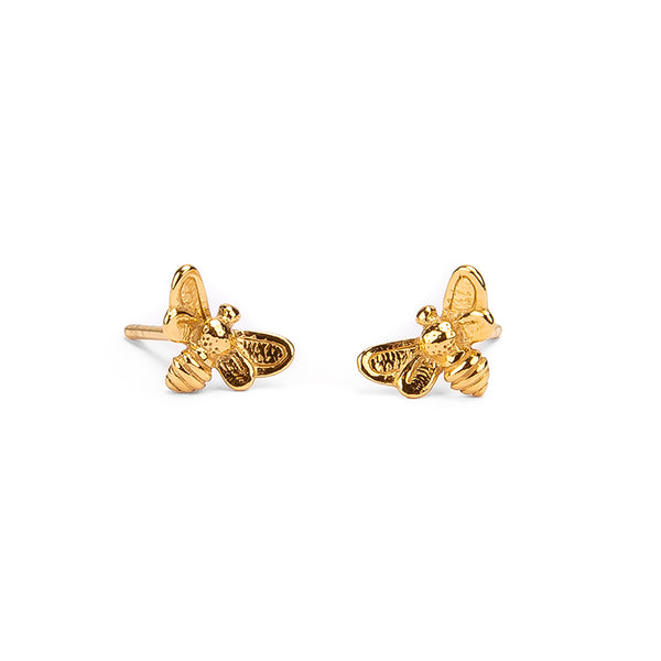 Silver Bumble Bee Stud Earrings | Silver Bee Jewellery | Henryka UK