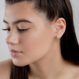 Miniature Elephant Stud Earrings in Silver