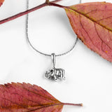 Tiny Elephant Necklace in Silver