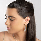 Feather Hook Earrings in Silver