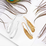 Feather Hook Earrings in Silver with 24ct Gold