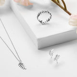 Royal Fern Leaf Ring in Silver