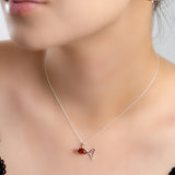Little Fish / Ichthys Fish Necklace in Silver and Amber