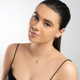 Lucky Four Leaf Clover Stud Earrings in Silver with 24ct Gold