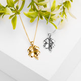 Lucky Four Leaf Clover Necklace in Silver