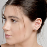 Frog Stud Earrings in Silver