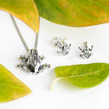 Cute Frog Necklace in Silver