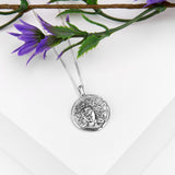 Small Ancient Greek Coin Necklace in Silver