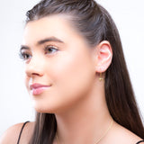 Miniature Greyhound / Whippet / Sighthound Hook Earrings in Silver with 24ct Gold