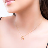 Miniature Greyhound Dog Necklace in Silver with 24ct Gold