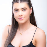 Large Greyhound / Whippet Dog Necklace in Silver with 24ct Gold