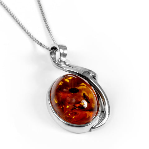 Unique Baltic Amber Necklace - Natural Designer Gemstone