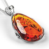 Gorgeous Baltic Amber and Silver Necklace - Natural Designer Gemstone