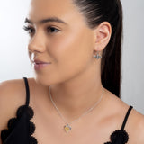 Flower Heart Necklace in Silver & 18ct Gold Vermeil