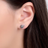 Tiny Hedgehog Stud Earrings in Silver