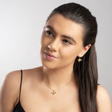 Cute Honey Bee Necklace in Silver with 24ct Gold