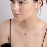 Miniature Hornet Bee Necklace in Silver and Amber