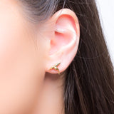Miniature Hummingbird Stud Earrings in Silver with 24ct Gold