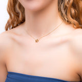 Ivy Leaf Necklace in Silver with 24ct Gold