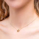 Ivy Leaf Necklace in Silver with 24ct Gold