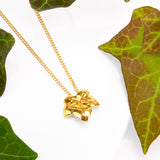 Ivy Leaf Necklace in Silver with 24ct Gold