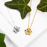 Ivy Leaf Necklace in Silver with 24ct Gold
