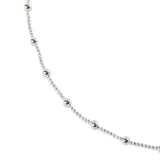 Silver Bead Chain Necklace