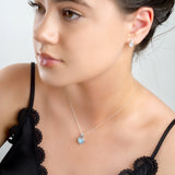 Labradorite Miniature Heart Necklace- Natural Designer Gemstone