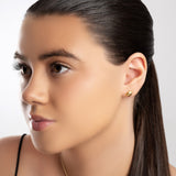 Lemon Stud Earrings in Silver with 24ct Gold