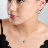 Miniature Leopard Head Necklace in Silver