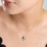 Miniature Leopard Head Necklace in Silver