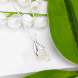 Lily of the Valley Necklace in Silver & Mother of Pearl