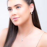 Lily of the Valley Necklace in Silver & Mother of Pearl