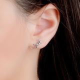 Lizard Stud Earrings in Silver