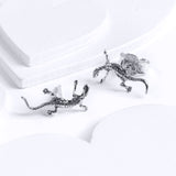 Lizard Stud Earrings in Silver