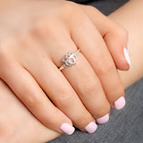 Lotus Flower Ring in Silver