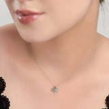 Maple Leaf Necklace in Silver