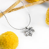 Maple Leaf Necklace in Silver