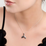 Mermaid Tail Necklace in Silver