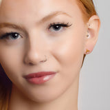 Mermaid Tail Stud Earrings in Silver with 24ct Gold