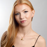 Mermaid Tail Necklace in Silver with 24ct Gold
