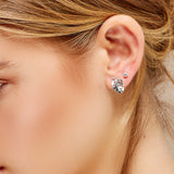 Minimal Stud Earrings in Silver