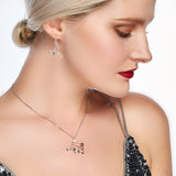 Merry Mistletoe Hook Earrings in Silver