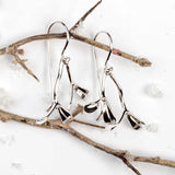 Merry Mistletoe Hook Earrings in Silver